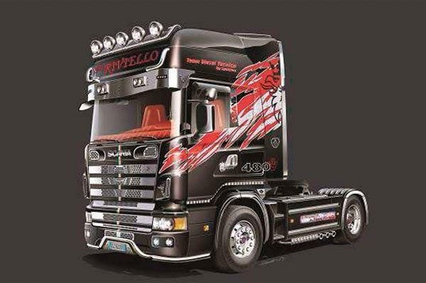 Italeri 1:24 SCANIA 164L TOPCLASS i gruppen SPORT, FRITID & HOBBY / Hobby / Plastik modeller / Biler hos TP E-commerce Nordic AB (A07171)