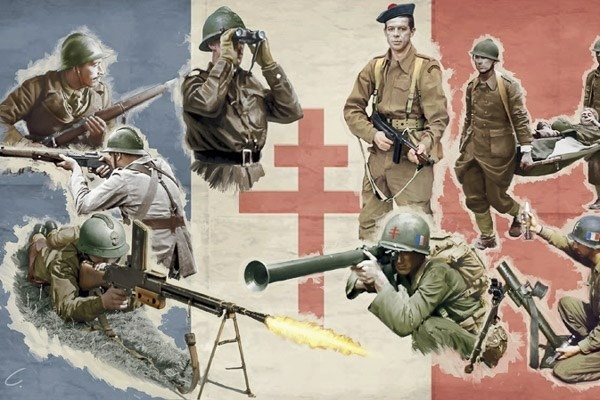 Italeri 1:72 French Infantry (WW II) i gruppen SPORT, FRITID & HOBBY / Hobby / Plastik modeller / Figurer hos TP E-commerce Nordic AB (A07243)