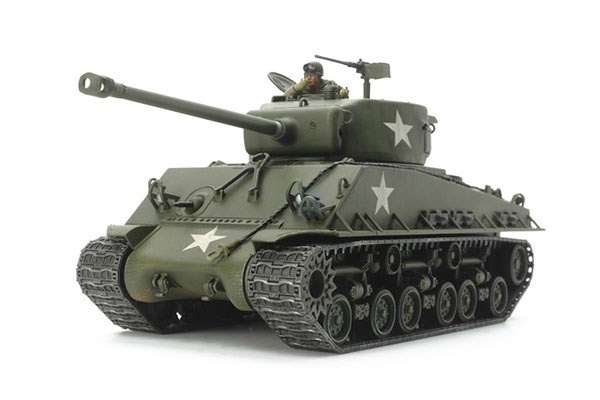 TAMIYA 1/48 U.S. Medium Tank M4A3E8 Sherman \'\'Easy Eight\'\' i gruppen SPORT, FRITID & HOBBY / Hobby / Plastik modeller / Militære køretøjer (land) hos TP E-commerce Nordic AB (A07356)