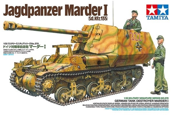 Tamiya 1/35 German Tank Destroyer Marder I i gruppen SPORT, FRITID & HOBBY / Hobby / Plastik modeller / Militære køretøjer (land) hos TP E-commerce Nordic AB (A07413)