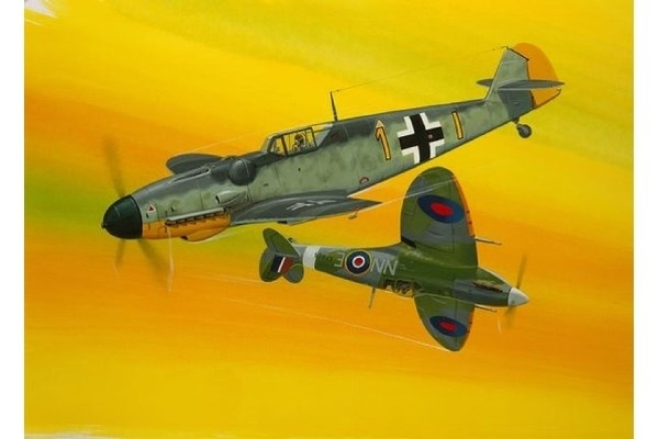 Revell 1:72 Combat Set Bf109G-10 & Spitfire Mk.V i gruppen SPORT, FRITID & HOBBY / Hobby / Plastik modeller / Fly & Helikoptere hos TP E-commerce Nordic AB (A07590)