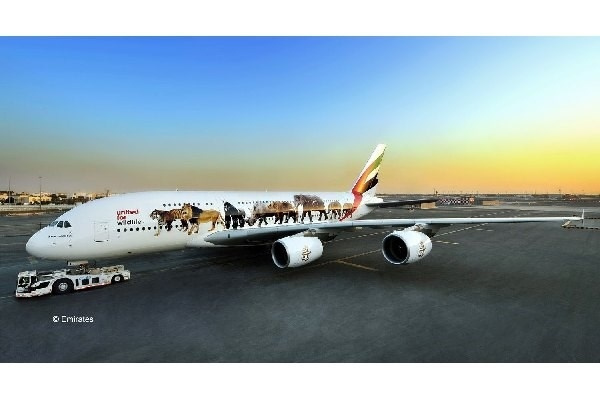 Revell Airbus A380-800 Emirates \'Wild L i gruppen SPORT, FRITID & HOBBY / Hobby / Plastik modeller / Fly & Helikoptere hos TP E-commerce Nordic AB (A07619)