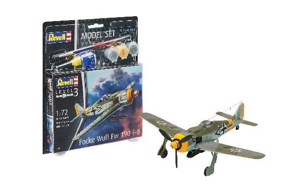 Revell Model Set Focke Wulf Fw190 F-8 i gruppen SPORT, FRITID & HOBBY / Hobby / Plastik modeller / Startsæt/Gavesæt hos TP E-commerce Nordic AB (A08055)