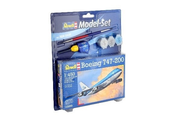 Revell Model Set Boeing 747-200 i gruppen SPORT, FRITID & HOBBY / Hobby / Plastik modeller / Startsæt/Gavesæt hos TP E-commerce Nordic AB (A08088)