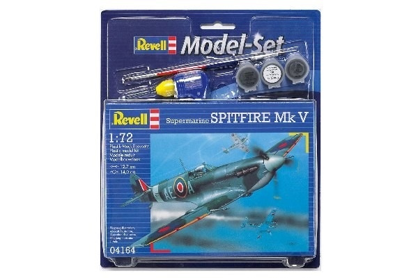 Revell Model Set Spitfire Mk V i gruppen SPORT, FRITID & HOBBY / Hobby / Plastik modeller / Startsæt/Gavesæt hos TP E-commerce Nordic AB (A08098)