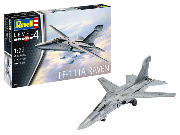 Revell Model Set EF-111A Raven 1:72 i gruppen SPORT, FRITID & HOBBY / Hobby / Plastik modeller / Startsæt/Gavesæt hos TP E-commerce Nordic AB (A08124)