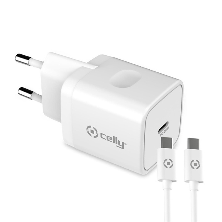 Celly USB-laddare USB-C PD 20W + USB i gruppen COMPUTERTILBEHØR / Kabler og adaptere / USB / USB-C hos TP E-commerce Nordic AB (A08374)