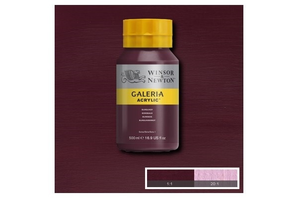 WINSOR Galeria Acrylic 500Ml Burgundy 075 i gruppen SPORT, FRITID & HOBBY / Hobby / Mal & Tegn / Kunstnerfarver / Acryl hos TP E-commerce Nordic AB (A08781)