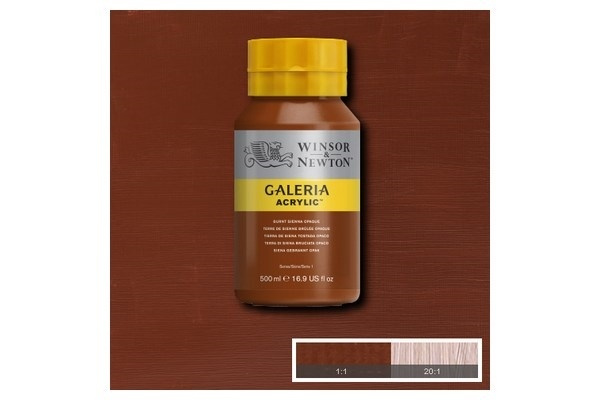 WINSOR Galeria Acrylic 500Ml Burnt Sienna Opaque 077 i gruppen SPORT, FRITID & HOBBY / Hobby / Mal & Tegn / Kunstnerfarver / Acryl hos TP E-commerce Nordic AB (A08783)