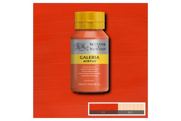 WINSOR Galeria Acrylic 500Ml Cadmium Orange Hue 090 i gruppen SPORT, FRITID & HOBBY / Hobby / Mal & Tegn / Kunstnerfarver / Acryl hos TP E-commerce Nordic AB (A08784)