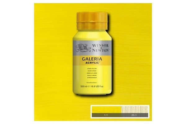 WINSOR Galeria Acrylic 500Ml Lemon Yellow 346 i gruppen SPORT, FRITID & HOBBY / Hobby / Mal & Tegn / Kunstnerfarver / Acryl hos TP E-commerce Nordic AB (A08800)