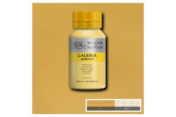 WINSOR Galeria Acrylic 500Ml Naples Yellow 422 i gruppen SPORT, FRITID & HOBBY / Hobby / Mal & Tegn / Kunstnerfarver / Acryl hos TP E-commerce Nordic AB (A08803)