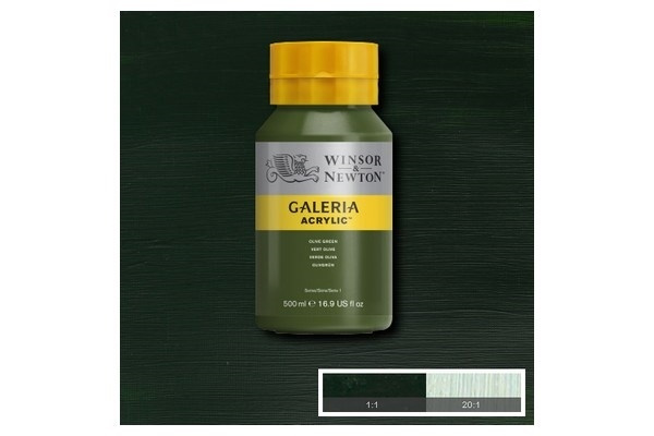 WINSOR Galeria Acrylic 500Ml Olive Green 447 i gruppen SPORT, FRITID & HOBBY / Hobby / Mal & Tegn / Kunstnerfarver / Acryl hos TP E-commerce Nordic AB (A08810)