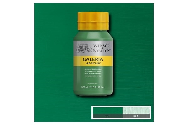 WINSOR Galeria Acrylic 500Ml Perm Green Middle 484 i gruppen SPORT, FRITID & HOBBY / Hobby / Mal & Tegn / Kunstnerfarver / Acryl hos TP E-commerce Nordic AB (A08816)