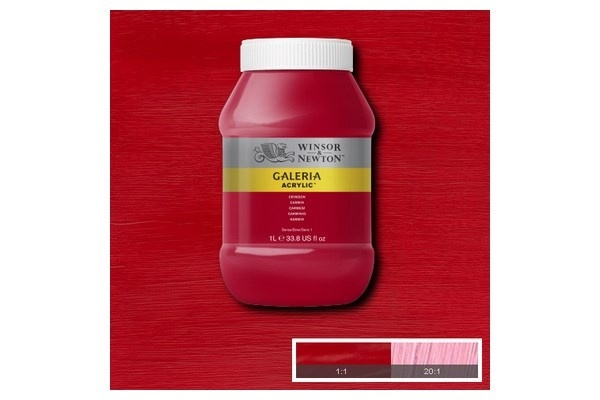 WINSOR Galeria Acrylic 1L Crimson 203 i gruppen SPORT, FRITID & HOBBY / Hobby / Mal & Tegn / Kunstnerfarver / Acryl hos TP E-commerce Nordic AB (A08893)