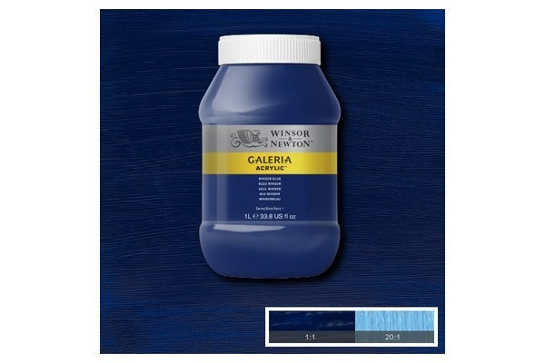 WINSOR Galeria Acrylic 1L Winsor Bleue 706 i gruppen SPORT, FRITID & HOBBY / Hobby / Mal & Tegn / Kunstnerfarver / Acryl hos TP E-commerce Nordic AB (A08895)