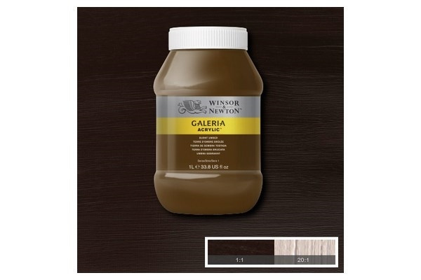 WINSOR Galeria Acrylic 1L Burnt Umber 076 i gruppen SPORT, FRITID & HOBBY / Hobby / Mal & Tegn / Kunstnerfarver / Acryl hos TP E-commerce Nordic AB (A08896)