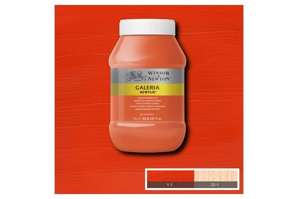 WINSOR Galeria Acrylic 1L Cadmium Orange Hue 090 i gruppen SPORT, FRITID & HOBBY / Hobby / Mal & Tegn / Kunstnerfarver / Acryl hos TP E-commerce Nordic AB (A08897)