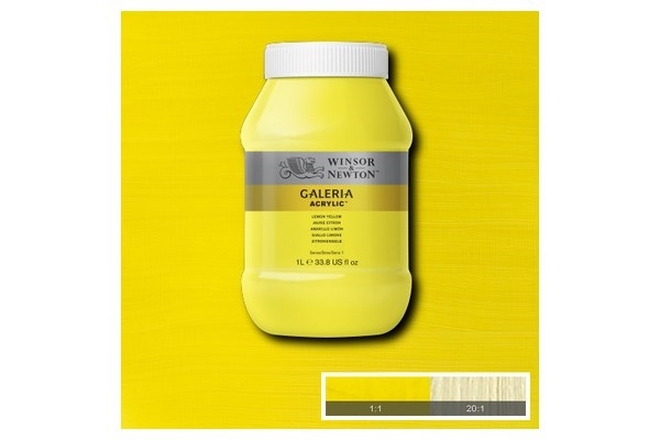WINSOR Galeria Acrylic 1L Lemon Yellow 346 i gruppen SPORT, FRITID & HOBBY / Hobby / Mal & Tegn / Kunstnerfarver / Acryl hos TP E-commerce Nordic AB (A08901)