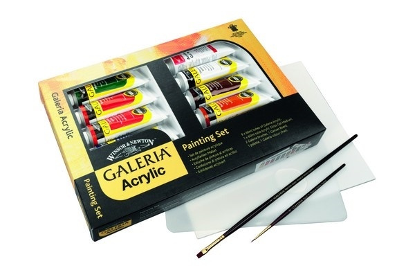 WINSOR Galeria Acrylic Complete Painting set 15pcs i gruppen SPORT, FRITID & HOBBY / Hobby / Mal & Tegn / Kunstnerfarver / Acryl hos TP E-commerce Nordic AB (A08913)