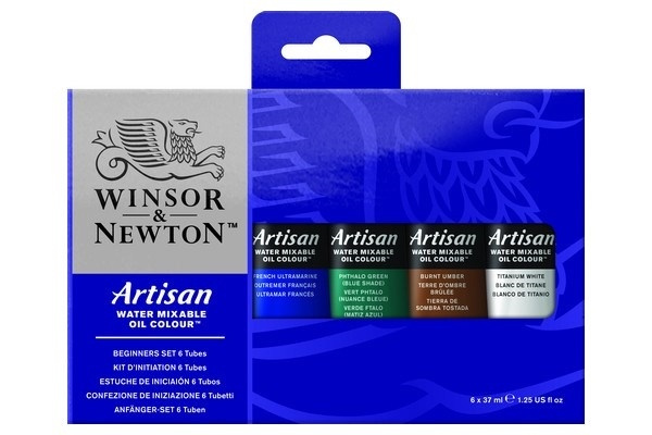 WINSOR Artisan water colour mix oil beginner set 6x37ml i gruppen SPORT, FRITID & HOBBY / Hobby / Mal & Tegn / Kunstnerfarver / Oliemaling hos TP E-commerce Nordic AB (A08957)