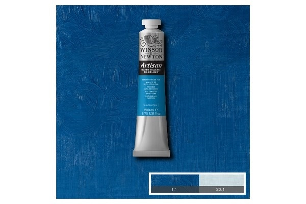 WINSOR Artisan water mix oil 200ml cerulean blue hue 138 i gruppen SPORT, FRITID & HOBBY / Hobby / Mal & Tegn / Kunstnerfarver / Oliemaling hos TP E-commerce Nordic AB (A08985)