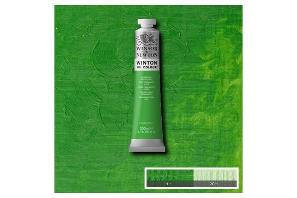 WINSOR Winton oil 200ml permanent green light 483 i gruppen SPORT, FRITID & HOBBY / Hobby / Mal & Tegn / Kunstnerfarver / Oliemaling hos TP E-commerce Nordic AB (A09038)