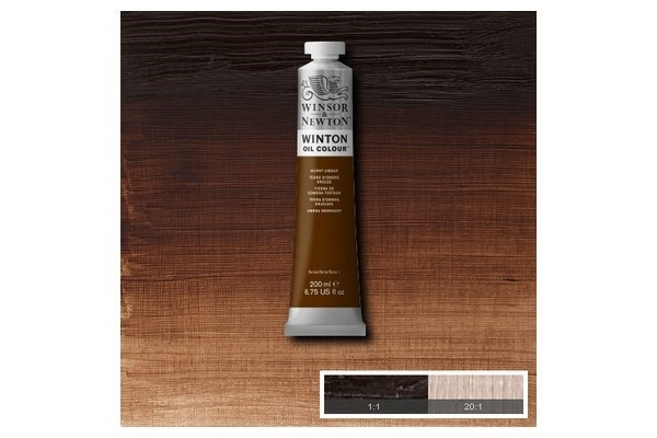 WINSOR Winton oil 200ml burnt umber 076 i gruppen SPORT, FRITID & HOBBY / Hobby / Mal & Tegn / Kunstnerfarver / Oliemaling hos TP E-commerce Nordic AB (A09064)