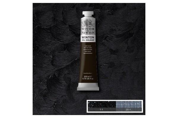 WINSOR Winton oil 200ml lamp black 337 i gruppen SPORT, FRITID & HOBBY / Hobby / Mal & Tegn / Kunstnerfarver / Oliemaling hos TP E-commerce Nordic AB (A09069)