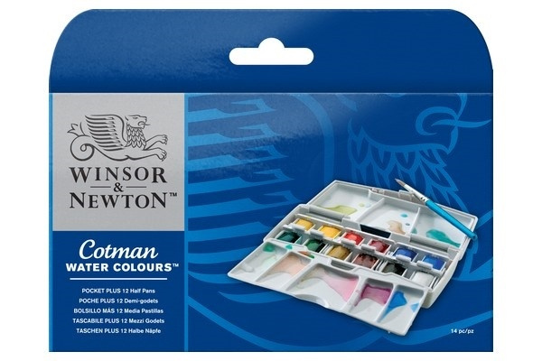 WINSOR Cotman watercolour pocket box plus i gruppen SPORT, FRITID & HOBBY / Hobby / Mal & Tegn / Kunstnerfarver / Akvarel farver hos TP E-commerce Nordic AB (A09088)