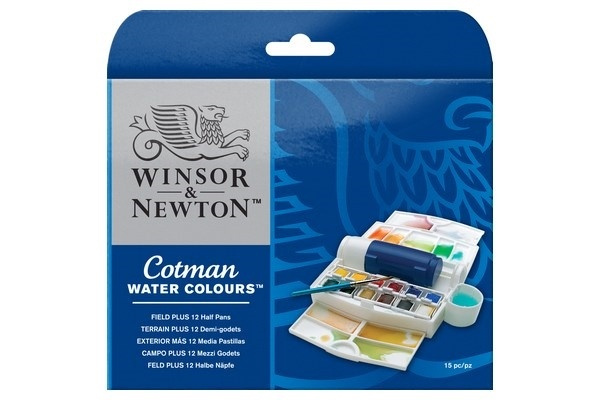 WINSOR Cotman watercolour field box plus i gruppen SPORT, FRITID & HOBBY / Hobby / Mal & Tegn / Kunstnerfarver / Akvarel farver hos TP E-commerce Nordic AB (A09089)