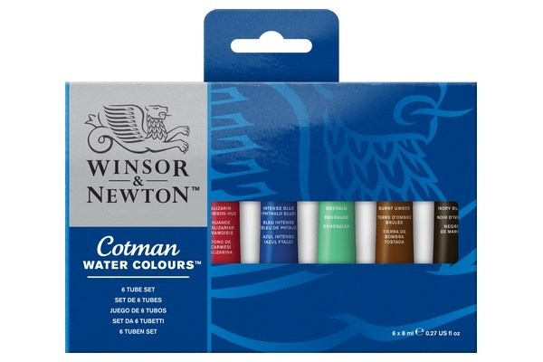 WINSOR Cotman watercolour tubset 6x8 ml i gruppen SPORT, FRITID & HOBBY / Hobby / Mal & Tegn / Kunstnerfarver / Akvarel farver hos TP E-commerce Nordic AB (A09094)