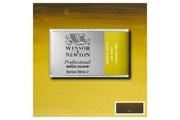 WINSOR Watercolour proff pan Green Gold 294 i gruppen SPORT, FRITID & HOBBY / Hobby / Mal & Tegn / Kunstnerfarver / Akvarel farver hos TP E-commerce Nordic AB (A09119)