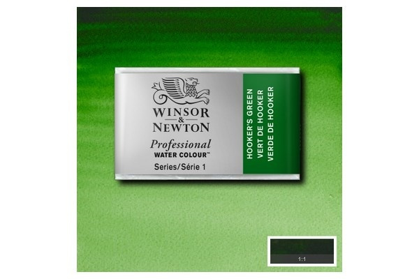 WINSOR Watercolour proff pan Hookers Green 311 i gruppen SPORT, FRITID & HOBBY / Hobby / Mal & Tegn / Kunstnerfarver / Akvarel farver hos TP E-commerce Nordic AB (A09120)