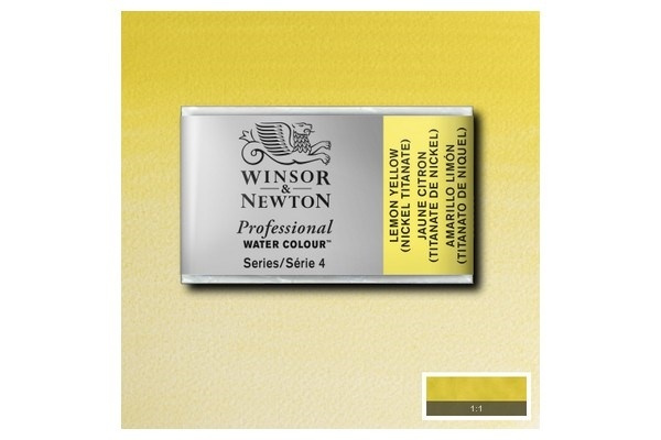 WINSOR Watercolour proff pan Lemon Yellow Hue 347 i gruppen SPORT, FRITID & HOBBY / Hobby / Mal & Tegn / Kunstnerfarver / Akvarel farver hos TP E-commerce Nordic AB (A09126)