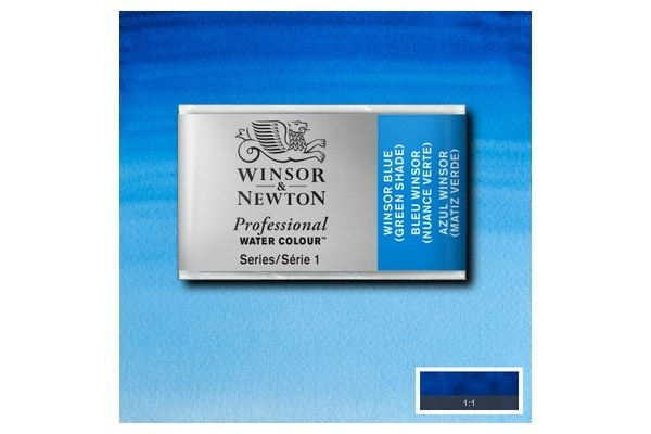 WINSOR Watercolour proff pan Winsor Blue Gn 707 i gruppen SPORT, FRITID & HOBBY / Hobby / Mal & Tegn / Kunstnerfarver / Akvarel farver hos TP E-commerce Nordic AB (A09158)