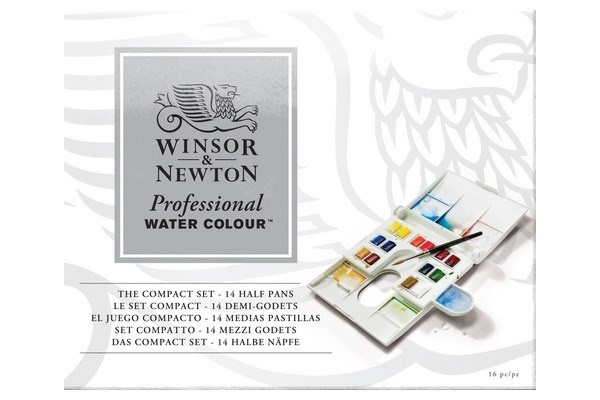 WINSOR Watercolour proff compact i gruppen SPORT, FRITID & HOBBY / Hobby / Mal & Tegn / Kunstnerfarver / Akvarel farver hos TP E-commerce Nordic AB (A09168)