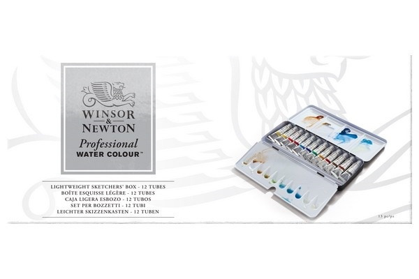 WINSOR Watercolour proff. 12x5ml tubes in box i gruppen SPORT, FRITID & HOBBY / Hobby / Mal & Tegn / Kunstnerfarver / Akvarel farver hos TP E-commerce Nordic AB (A09170)