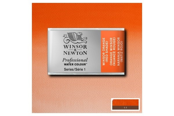 WINSOR Watercolour proff pan Winsor Orange 723 i gruppen SPORT, FRITID & HOBBY / Hobby / Mal & Tegn / Kunstnerfarver / Akvarel farver hos TP E-commerce Nordic AB (A09173)