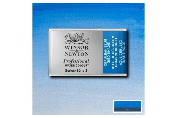 WINSOR Watercolour proff pan Cerulean Blue 140 i gruppen SPORT, FRITID & HOBBY / Hobby / Mal & Tegn / Kunstnerfarver / Akvarel farver hos TP E-commerce Nordic AB (A09175)