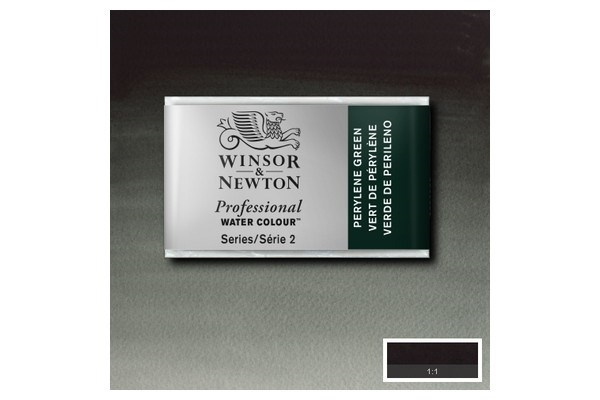 WINSOR Watercolour proff pan Perylene Green 460 i gruppen SPORT, FRITID & HOBBY / Hobby / Mal & Tegn / Kunstnerfarver / Akvarel farver hos TP E-commerce Nordic AB (A09176)