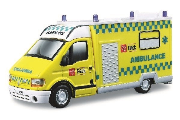 Ambulance 1:50, kan komme i ass. farver. i gruppen LEGETØJ, BØRN & BABY / Legetøj / Legetøjsbiler hos TP E-commerce Nordic AB (A09202)