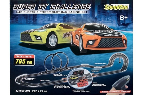 Super GT Challenge 765cm i gruppen LEGETØJ, BØRN & BABY / Radiostyrede / Bilbaner / Baner hos TP E-commerce Nordic AB (A09268)