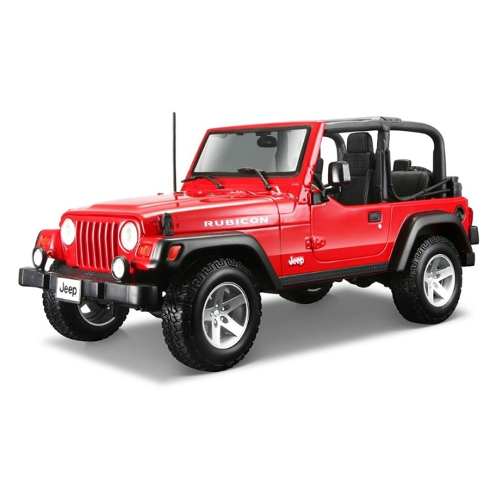 Maisto Jeep Wrangler Rubicon 1:18 red i gruppen LEGETØJ, BØRN & BABY / Legetøj / Legetøjsbiler hos TP E-commerce Nordic AB (A09623)