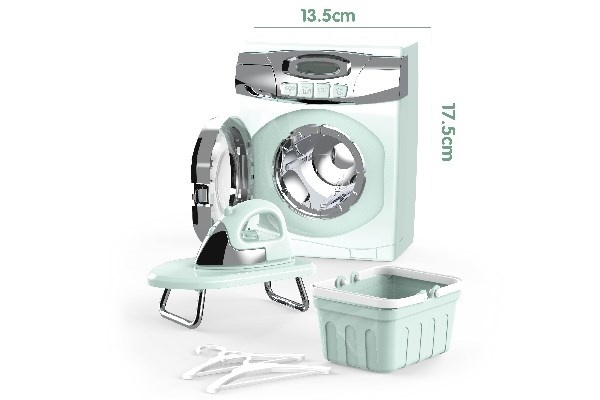 HOME Vaskemaskine elektrisk med tilbehør 17,5x13,7cm i gruppen LEGETØJ, BØRN & BABY / Legetøj / Køkken legesager hos TP E-commerce Nordic AB (A10155)