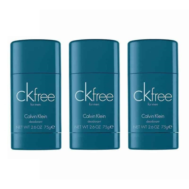 3-pack Calvin Klein CK Free Deostick 75ml i gruppen SKØNHED & HELSE / Duft & Parfume / Deodorant / Deo for ham hos TP E-commerce Nordic AB (A10563)