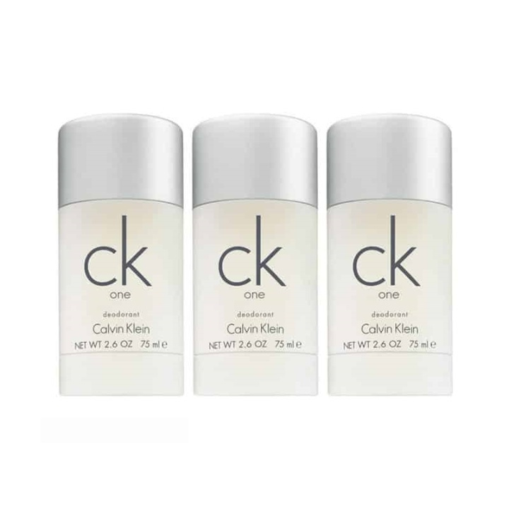 3-pack Calvin Klein CK One Deostick 75ml i gruppen SKØNHED & HELSE / Duft & Parfume / Deodorant / Deo for ham hos TP E-commerce Nordic AB (A10564)