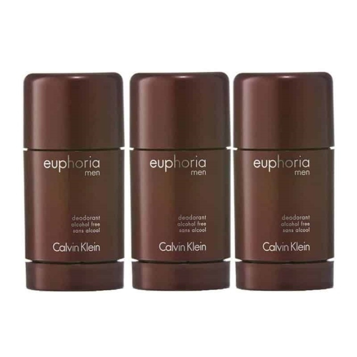 3-pack Calvin Klein Euphoria For Men Deostick 75ml i gruppen SKØNHED & HELSE / Duft & Parfume / Deodorant / Deo for ham hos TP E-commerce Nordic AB (A10566)