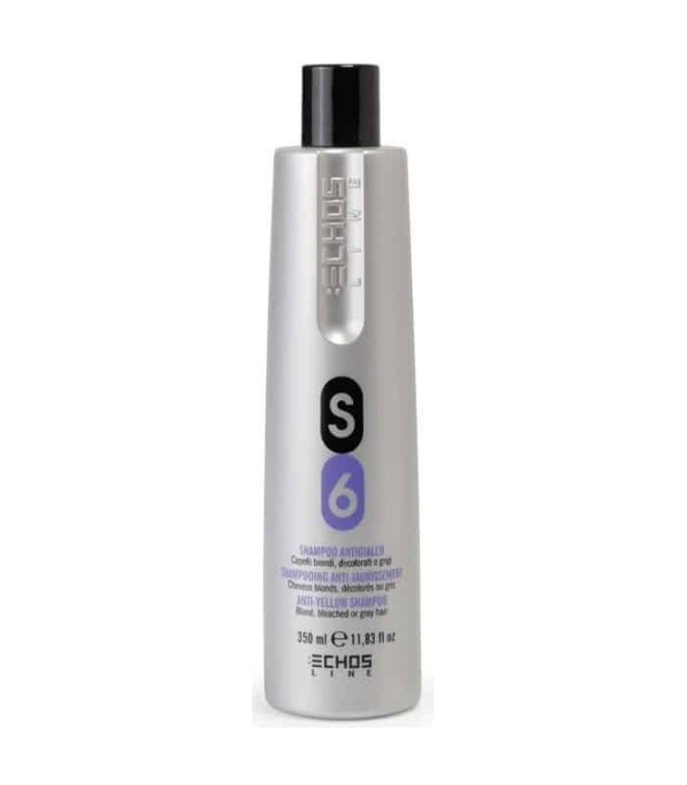 Echosline S6 Anti-Yellow Shampoo 350ml i gruppen SKØNHED & HELSE / Hår og styling / Hårpleje / Hårfarve / Sølv shampoo hos TP E-commerce Nordic AB (A10803)