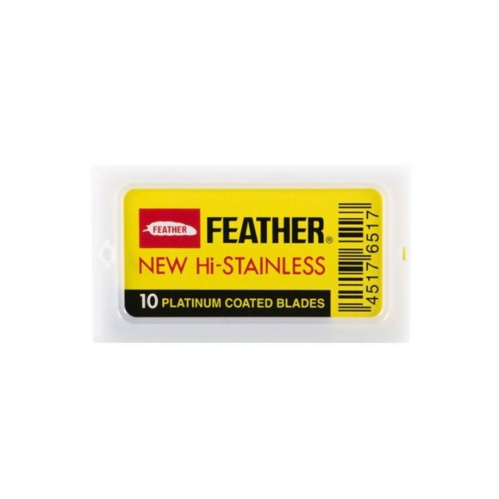 Feather New Hi-Stainless Rakblad 10-pack i gruppen SKØNHED & HELSE / Hår og styling / Barbering og trimning / Barberskraber og tilbehør hos TP E-commerce Nordic AB (A10884)